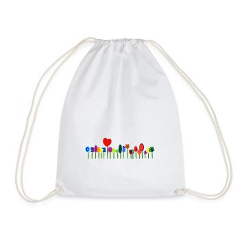 Flower meadow - Drawstring Bag - white - Front