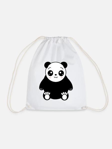 Pandabär Kawaii Kleidung Kawaii Tiere - Turnbeutel - Weiß