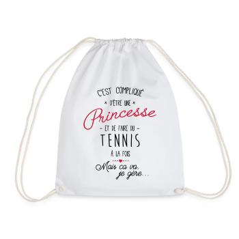 princesse et Tennis - Sac de sport léger - blanc - Devant