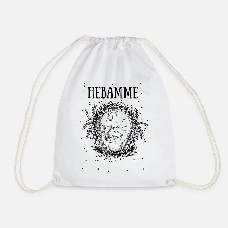 Hebamme Doula Geburtshelferin Hebammengeschenk - Turnbeutel - Weiß