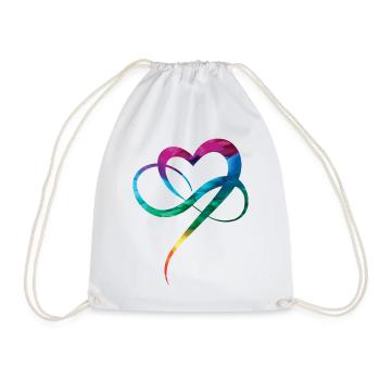 LGBTQ Pride Heart Christopher Street Day Herz - Drawstring Bag - white - Front