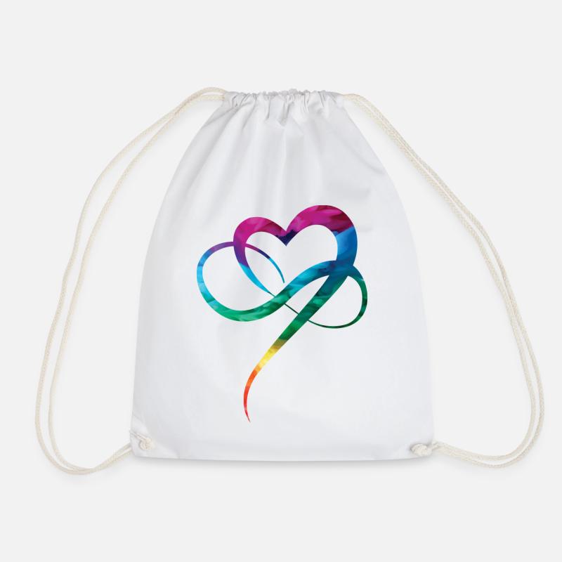 LGBTQ Pride Heart Christopher Street Day Herz - Turnbeutel - Weiß