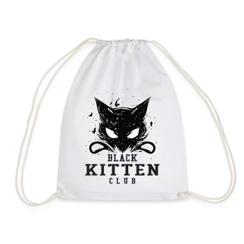 Black Cat - Turnbeutel - Weiß - Vorne