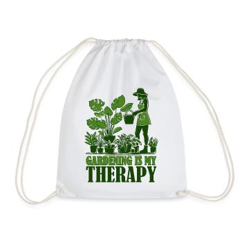 Gartenarbeit ist meine Therapie - Turnbeutel - Weiß - Vorne