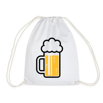 XFrohsinn (Left / Gold Black) - Drawstring Bag - white - Front