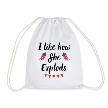J’aime comment elle explose drôle 4th of July - Sac de sport léger - blanc - Devant