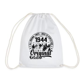 1944 Oktober Original Geschenk zum 80-jährigen Jubiläum - Turnbeutel - Weiß - Vorne