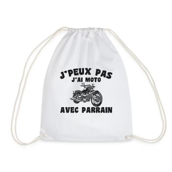 J'peux pas j'ai moto avec parrain - Sac de sport léger - blanc - Devant