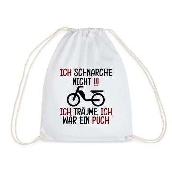 Puch Maxi Schnarchen Spruch DDR s51 Simson Traum - Turnbeutel - Weiß - Vorne