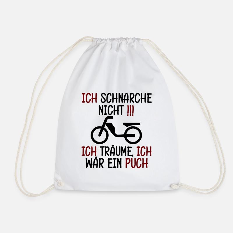 Puch Maxi Schnarchen Spruch DDR s51 Simson Traum - Turnbeutel - Weiß