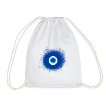 auge,blaues auge,Böses Auge,nazar,fatima - Turnbeutel - Weiß - Vorne