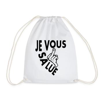 Drôle d'Humour | je vous salue - Sac de sport léger - blanc - Devant