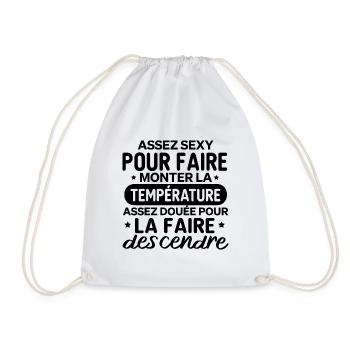 Assez sexy pour faire monter la température - Sac de sport léger - blanc - Devant