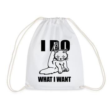 Cat i do what i want - Turnbeutel - Weiß - Vorne