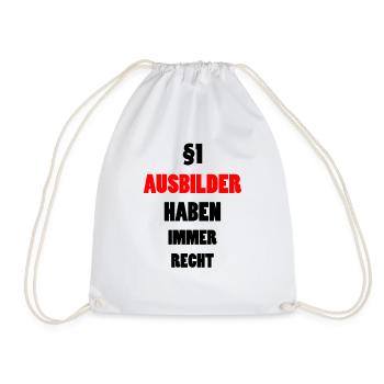 Instructor funny saying profession colleague gift - Drawstring Bag - white - Front