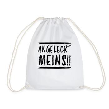 Angeleckt Meins Lustiger Spruch Frech Eis Geschenk - Turnbeutel - Weiß - Vorne