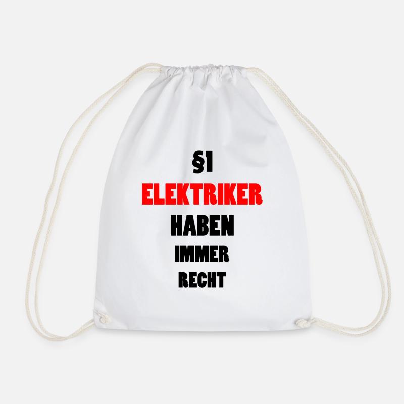 Elektriker Lustiger Spruch Beruf Arbeit Geschenk - Turnbeutel - Weiß