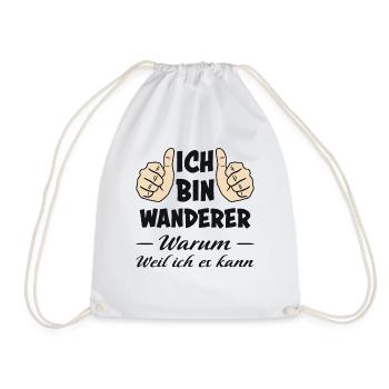 Wanderer Wandern Lustiger Spruch Outdoor Geschenk - Turnbeutel - Weiß - Vorne