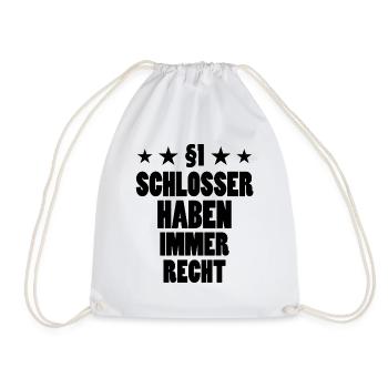Schlosser Lustiger Spruch Beruf Schloss Geschenk - Turnbeutel - Weiß - Vorne