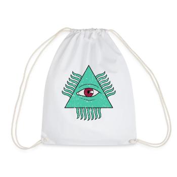 Pyramide Auge Illuminati - Turnbeutel - Weiß - Vorne