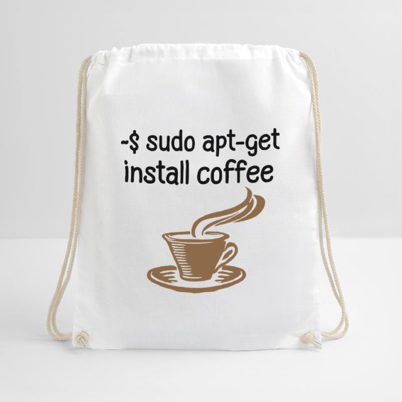 Programmer Tux Coffee Computer Scientist Developer Drawstring Bag
