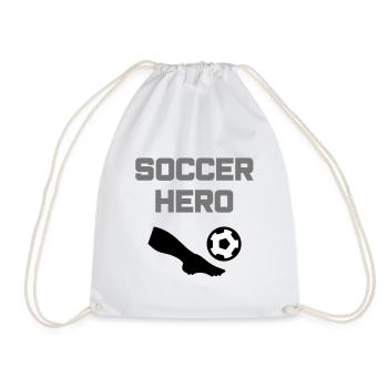 Soccer hero (leg, football) - Drawstring Bag - white - Front