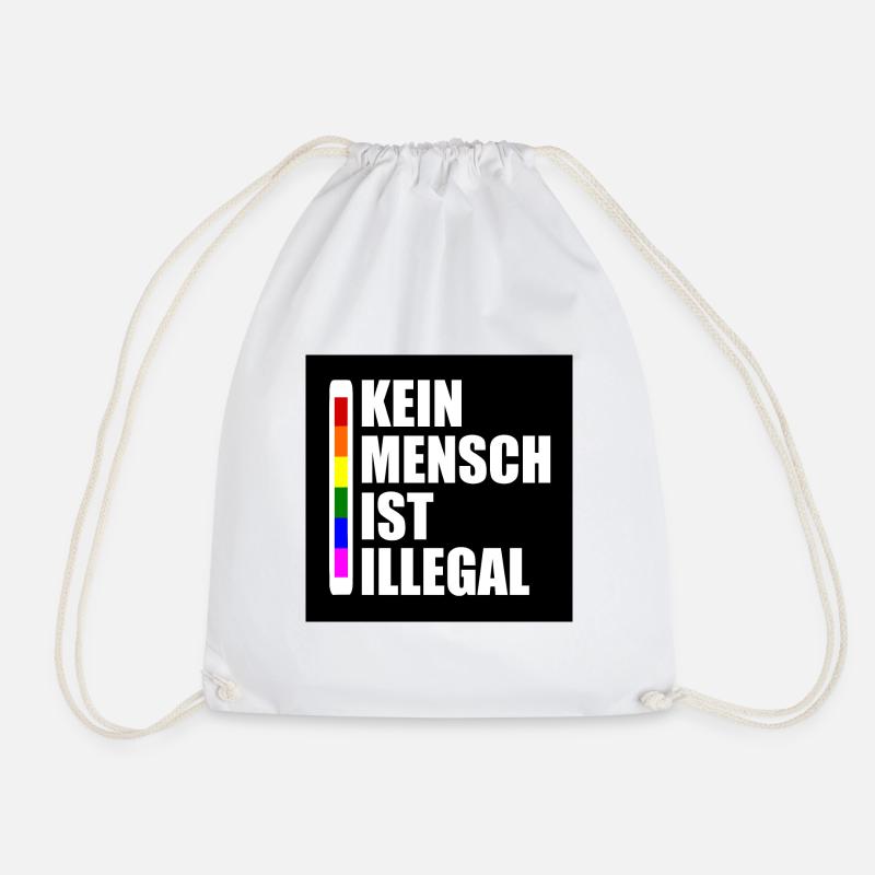 kein millimeter nach rechts - Turnbeutel - Weiß