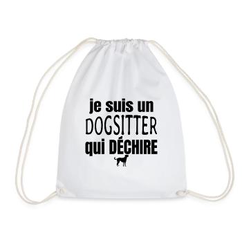 dogsitter qui déchire - Sac de sport léger - blanc - Devant