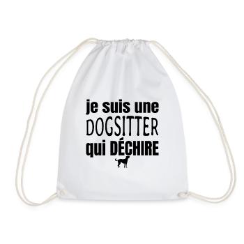 dogsitter qui déchire - Sac de sport léger - blanc - Devant