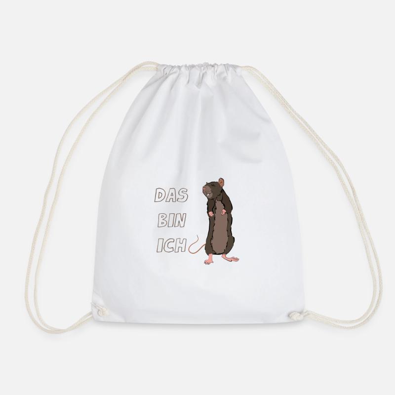 Ratte Das bin ich Maus - Turnbeutel - Weiß