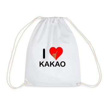 I love cocoa - Drawstring Bag - white - Front