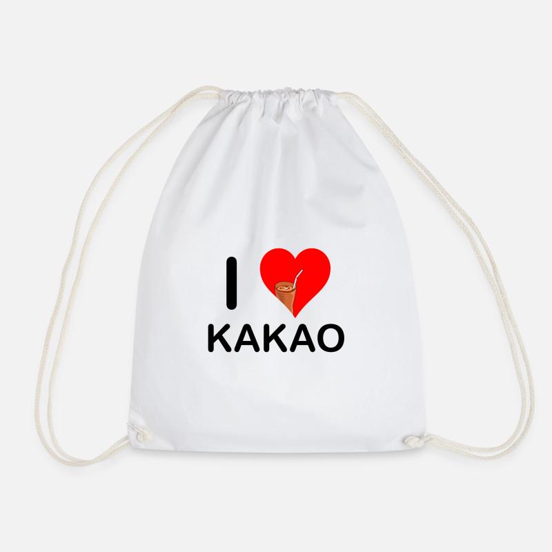 I love Kakao - Turnbeutel - Weiß