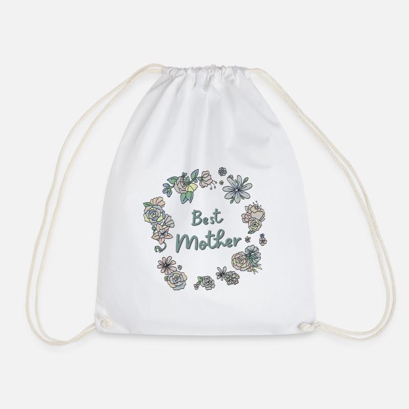 Beste Mutter/ Meilleur Maman - Turnbeutel - Weiß