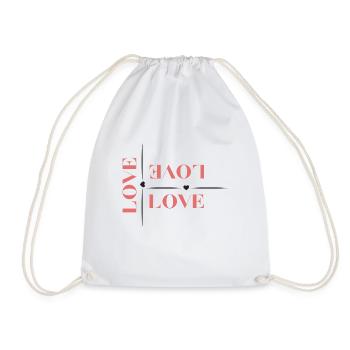 LOVE LOVE LOVE - Turnbeutel - Weiß - Vorne