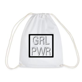 GRL PWR Feminist Girl Power Design - Turnbeutel - Weiß - Vorne