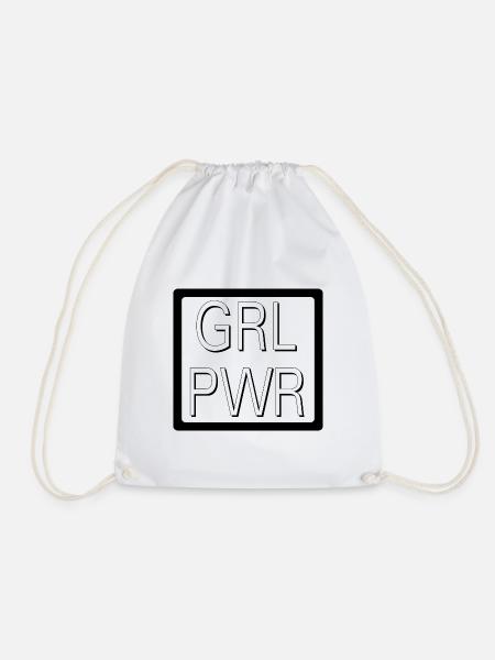 GRL PWR Feminist Girl Power Design - Turnbeutel - Weiß