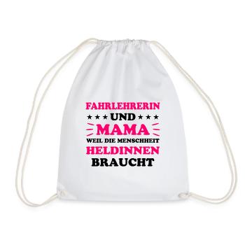Fahrlehrerin Fahrschullehrerin Fun Spruch Geschenk - Turnbeutel - Weiß - Vorne