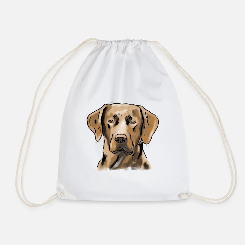 Labrador - Drawstring Bag - white