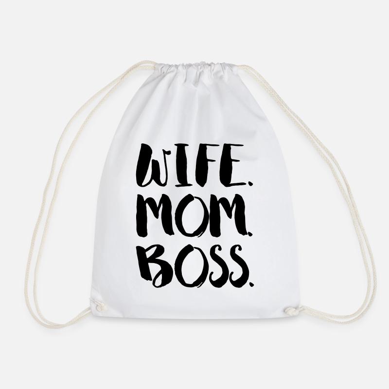 WIFE. MOM. BOSS - Turnbeutel - Weiß