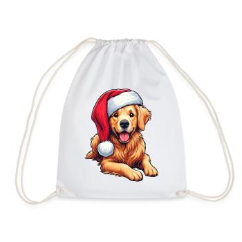 Golden Retriever Weihnachtsgeschenke - Turnbeutel - Weiß - Vorne
