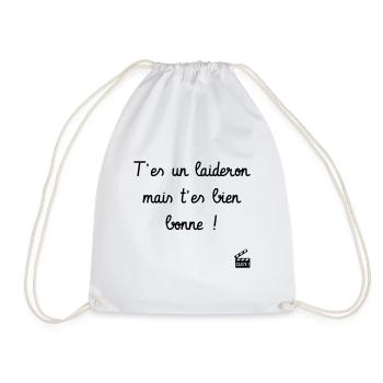 T'es un laideron mais t'es bien bonne ! Culte - Sac de sport léger - blanc - Devant
