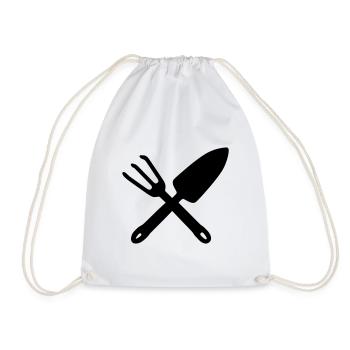 Couleur de jardin d'outil de râteau et de pelle sélectionnable - Sac de sport léger - blanc - Devant