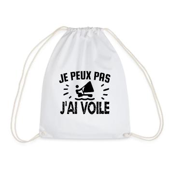 je peux pas j'ai voile - Sac de sport léger - blanc - Devant