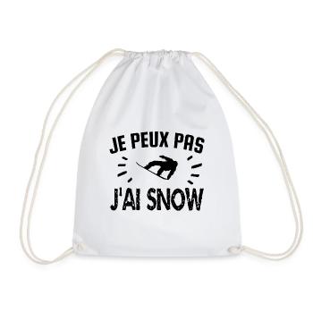 je peux pas j'ai snow - Sac de sport léger - blanc - Devant