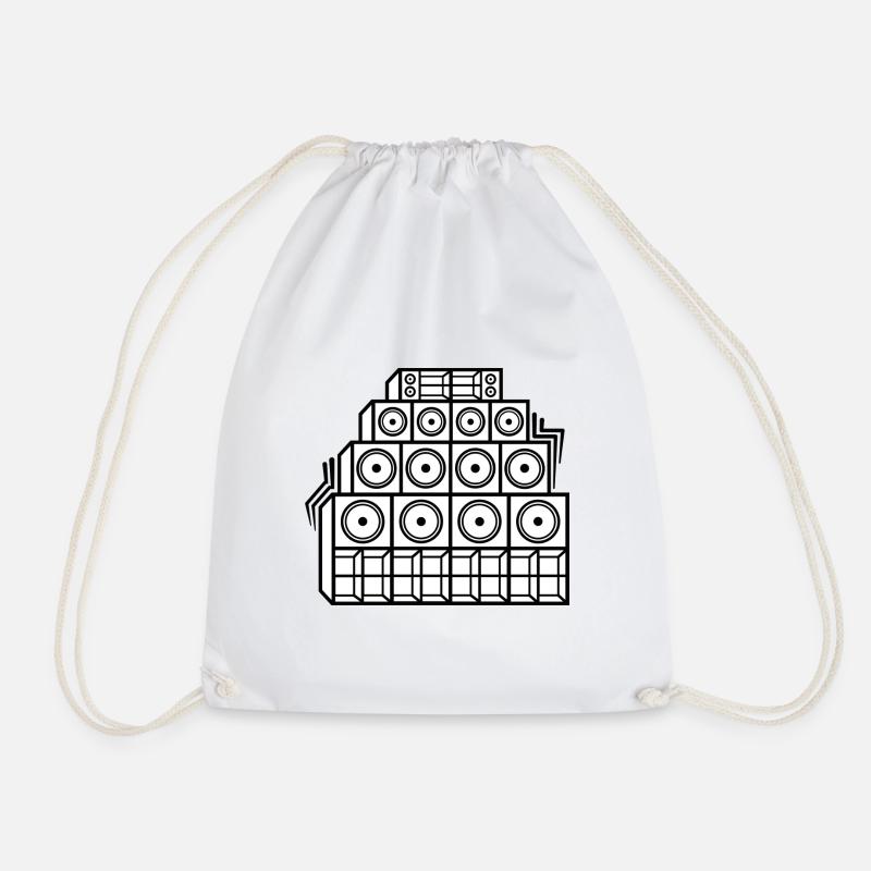 Perimeter wall teuf rave party - Drawstring Bag - white