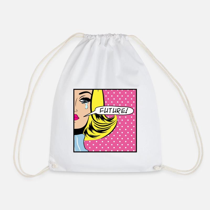 Pop Art der Zukunft - Turnbeutel - Weiß