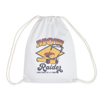 Mow Rider Retro Garten Illustration - Turnbeutel - Weiß - Vorne