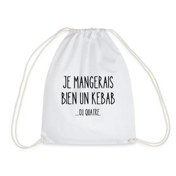 je mangerais bien un kebab - Sac de sport léger - blanc - Devant