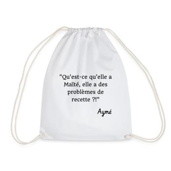 Qu'est-ce qu'elle a Maïté ? Citation Série H - Sac de sport léger - blanc - Devant