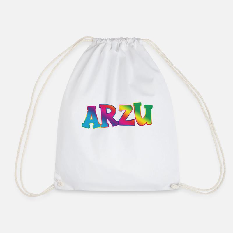 Arzu - Drawstring Bag - white